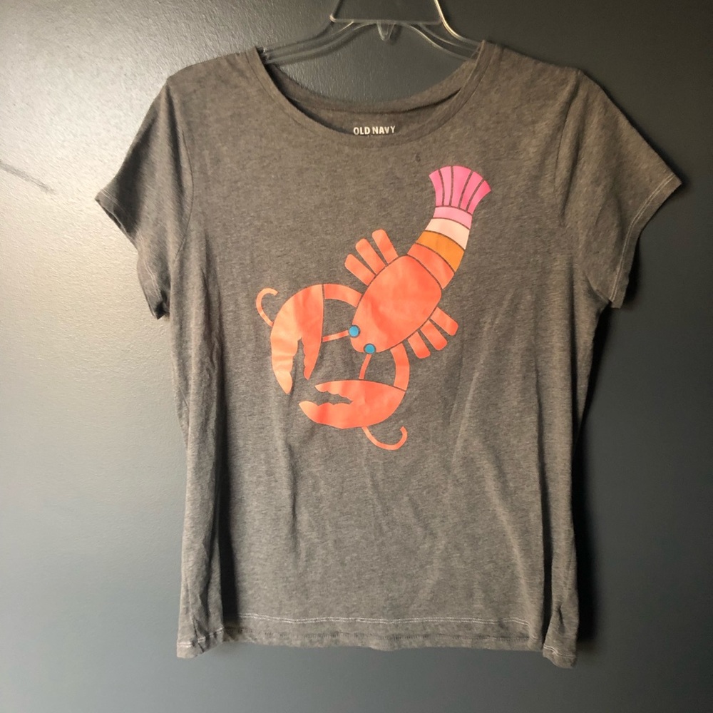 Old Navy Colorful Lobster Summery Tee XL